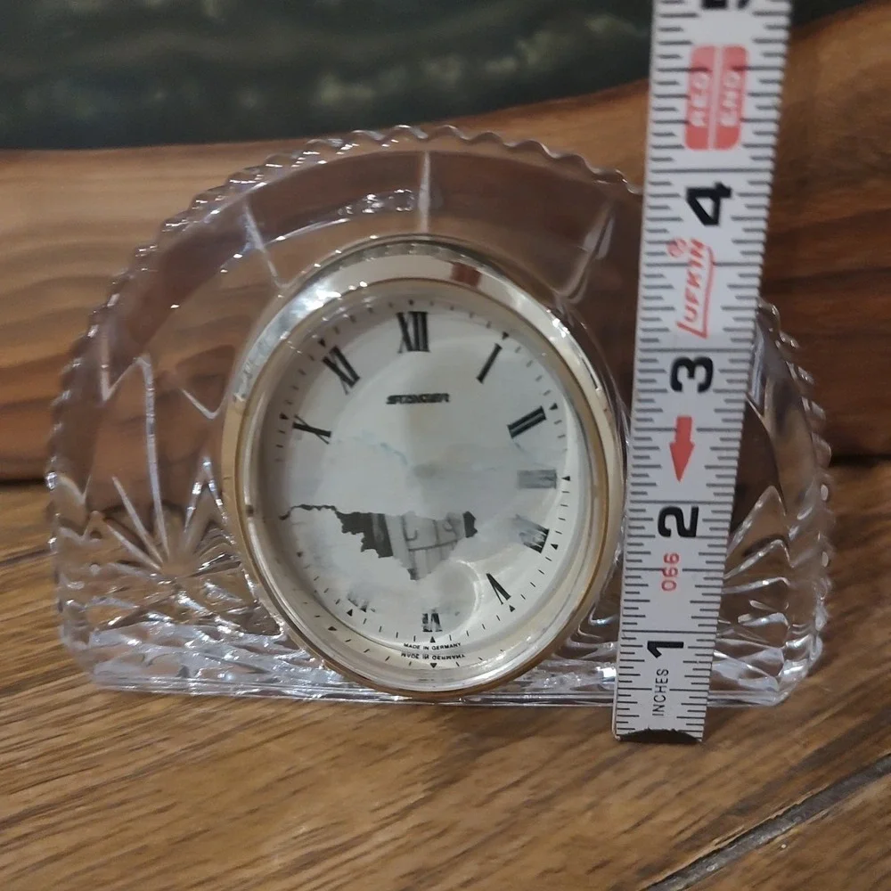 Vintage Staiger Mantle Clock Cut Crystal Germany Parts‎ Only